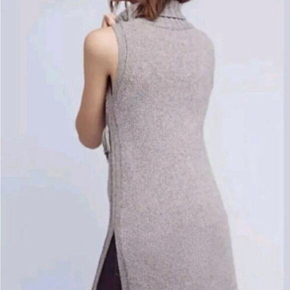 Morgan Carper Nomad gray wool blend turtleneck knee length sheath dress XS
 b24 - Picture 13 of 15